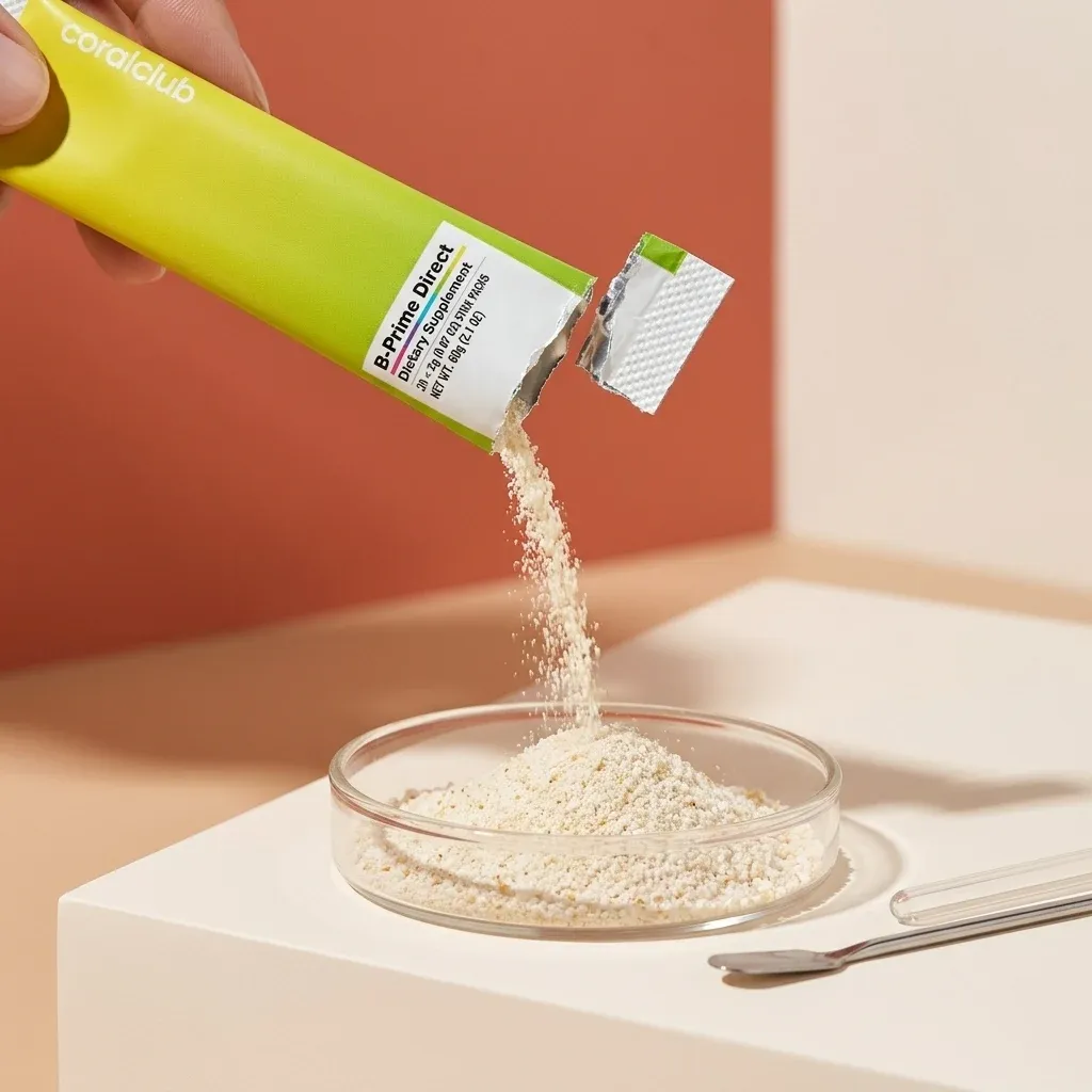 Opakowanie produktu B-Prime Direct z bliska