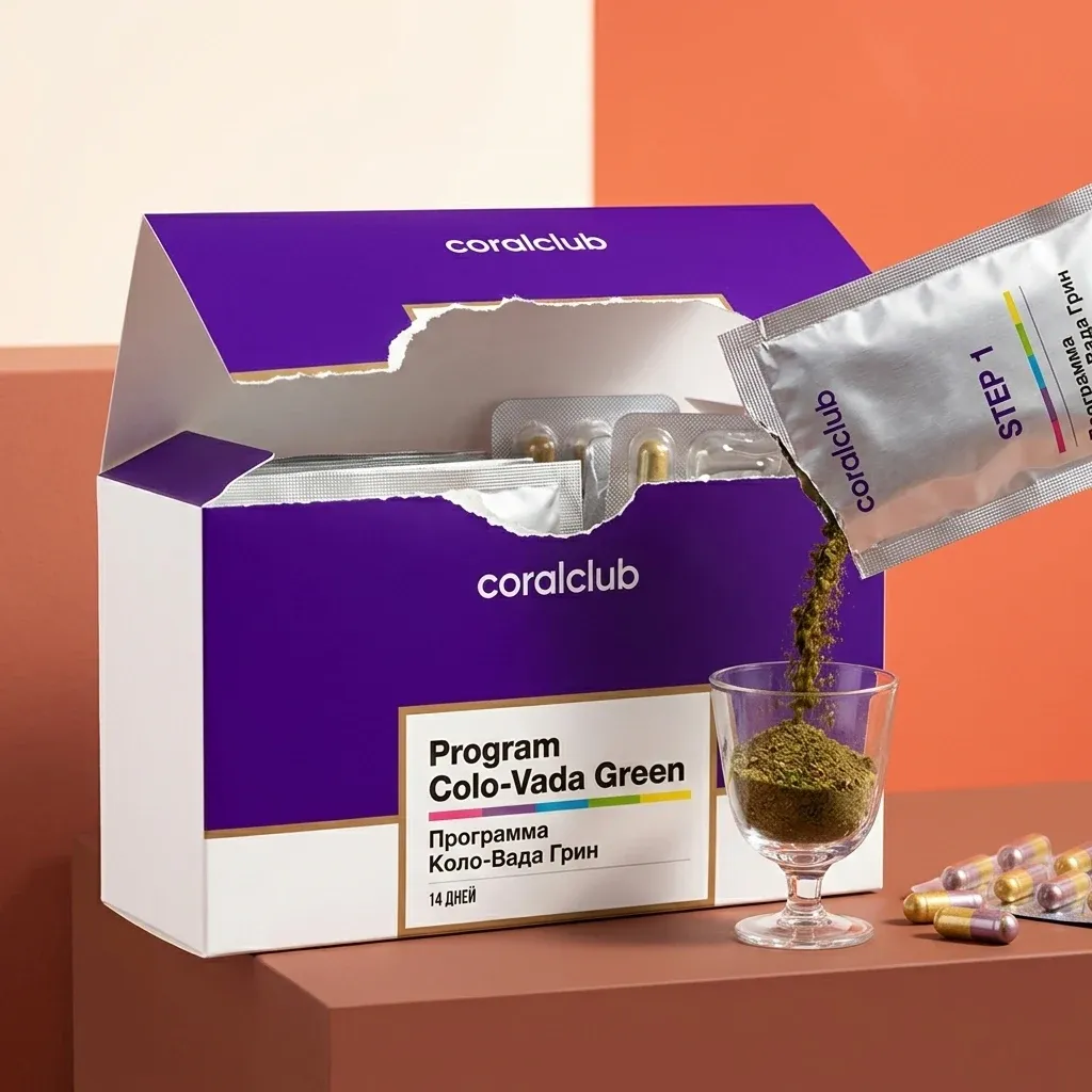 Opakowanie produktu Colo-Vada Green z bliska