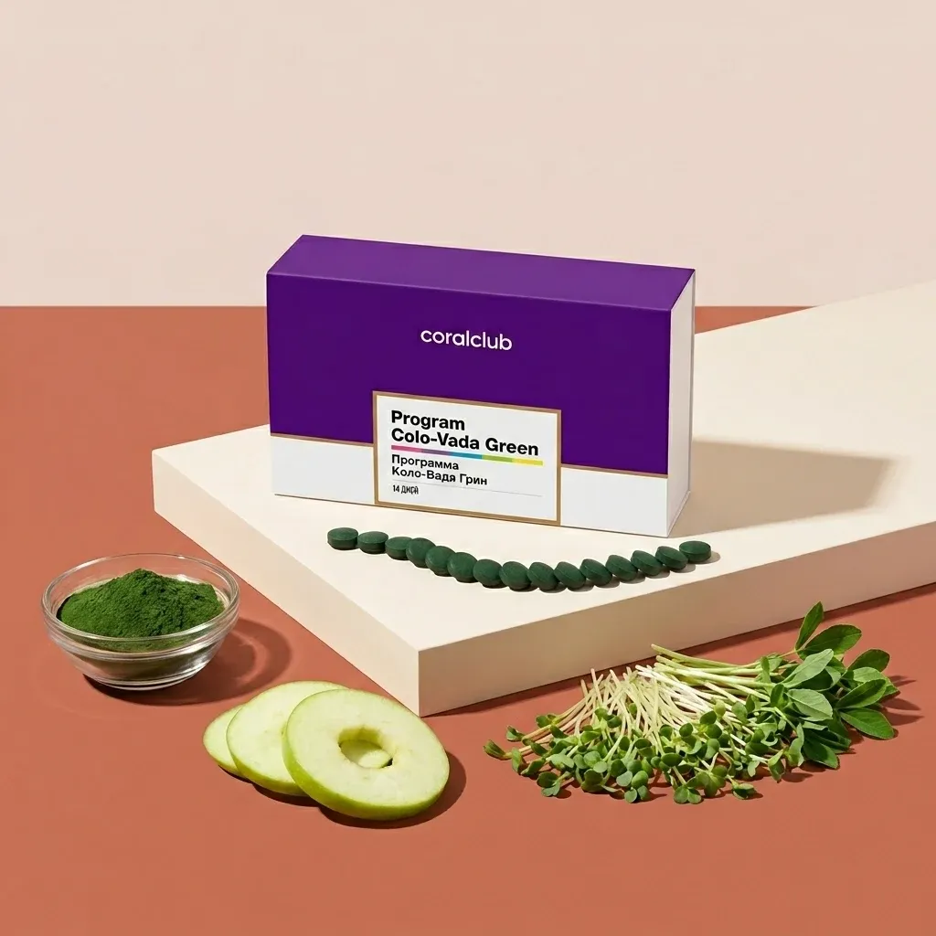 Opakowanie i składniki produktu Colo-Vada Green