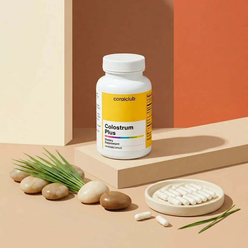 Opakowanie i składniki produktu Colostrum Plus