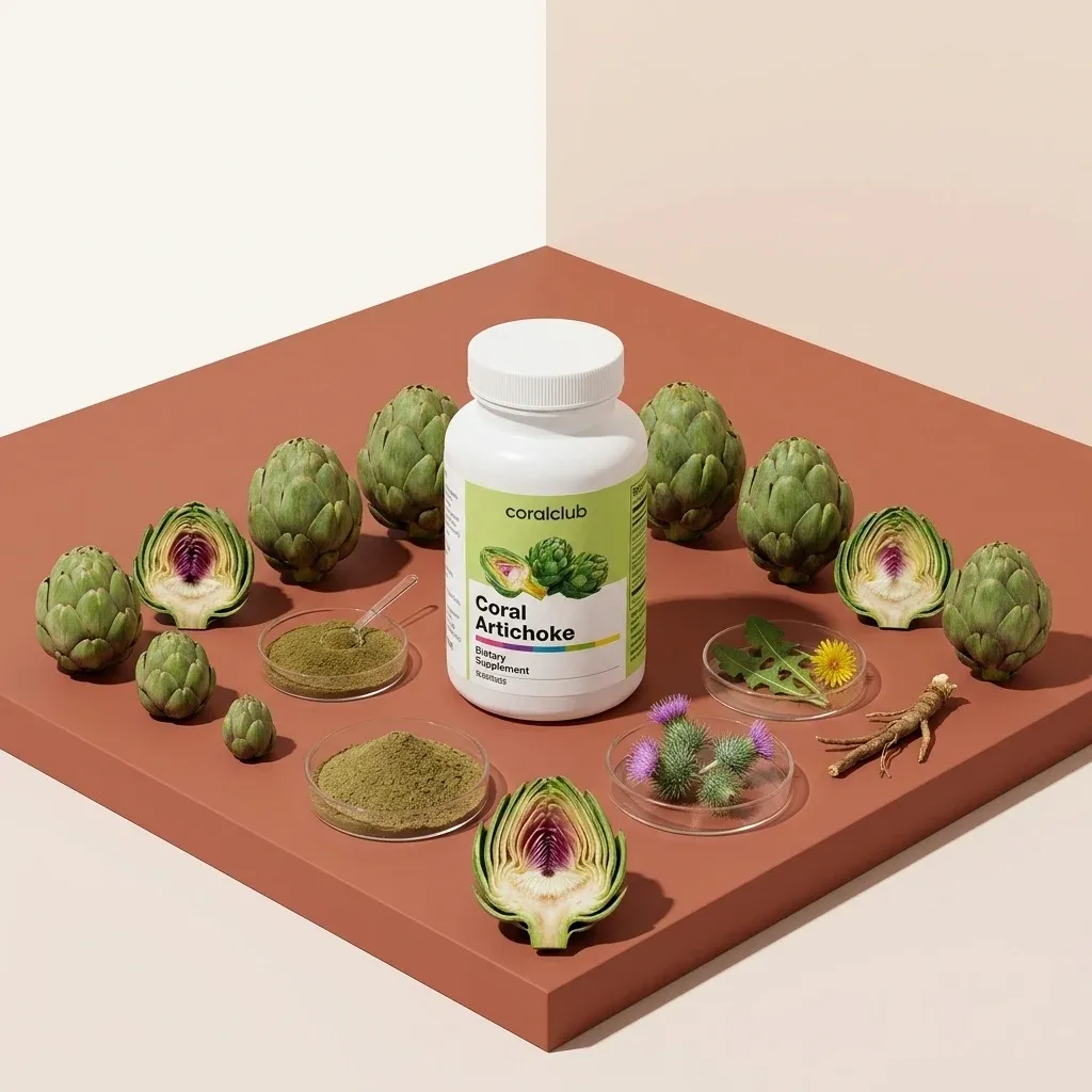 Opakowanie i składniki produktu Coral Artichoke