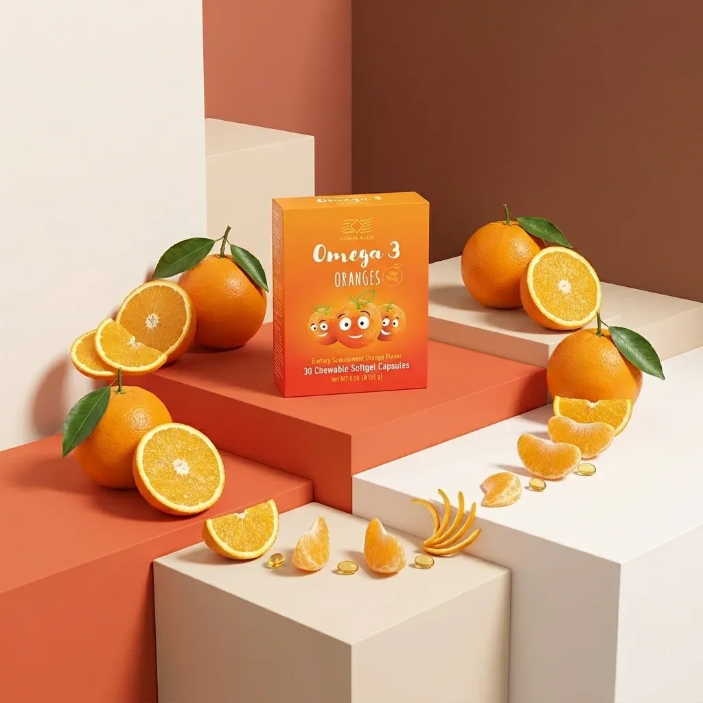 Opakowanie i składniki produktu Omega 3 Oranges