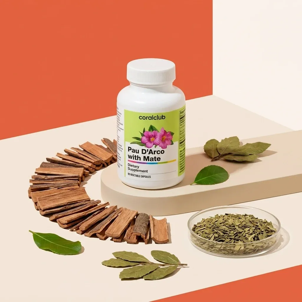 Opakowanie i składniki produktu Pau D’Arco z Yerba Mate