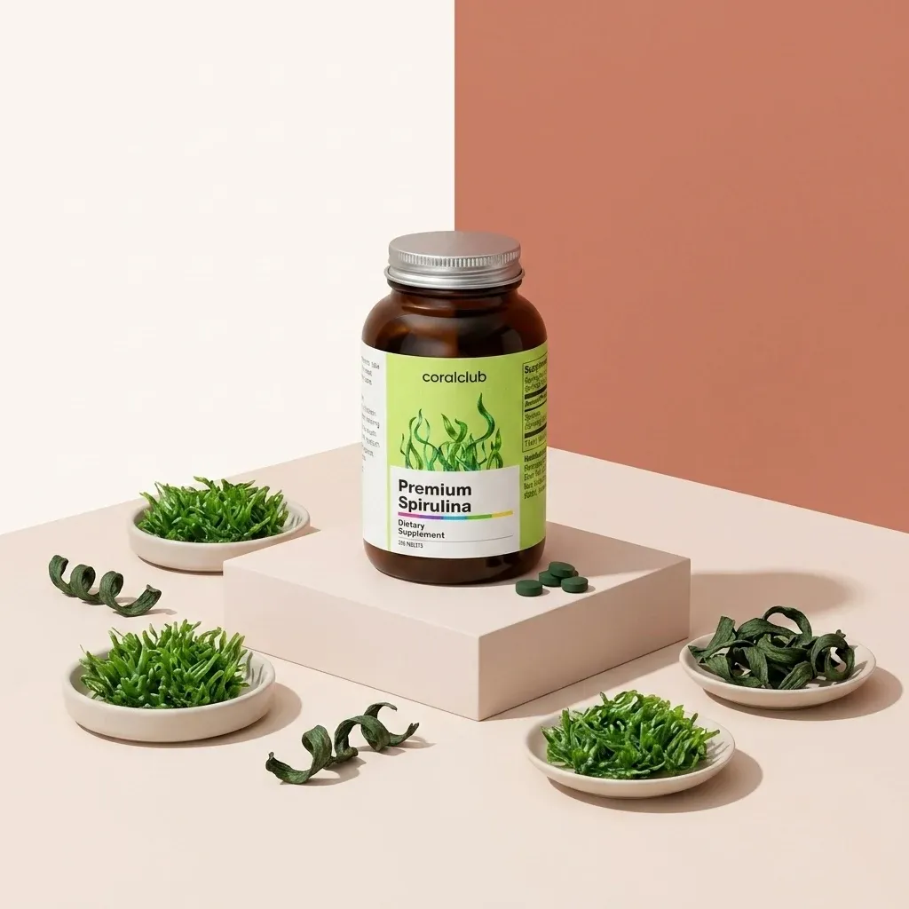 Opakowanie i składniki produktu Premium Spirulina
