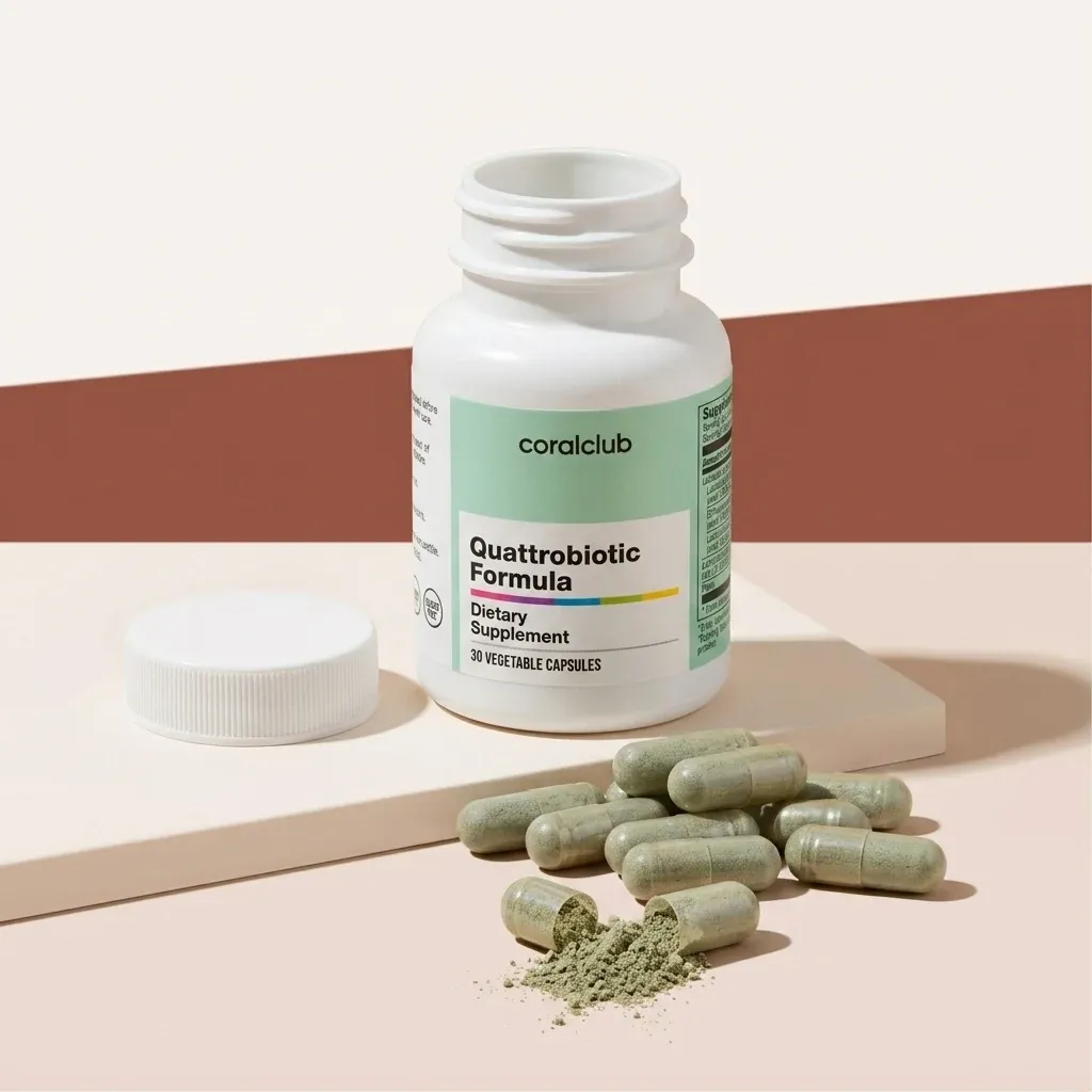 Opakowanie produktu Quattrobiotic Formula z bliska