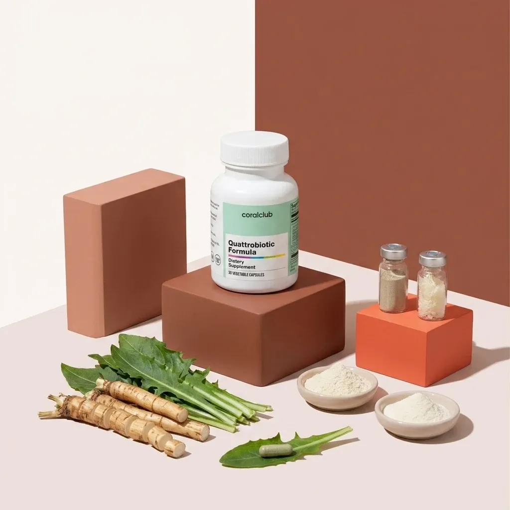 Opakowanie i składniki produktu Quattrobiotic Formula