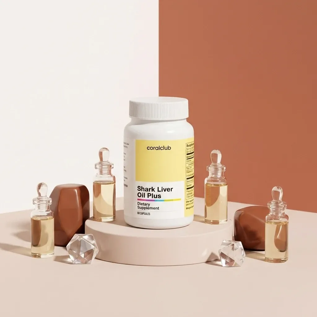 Opakowanie i składniki produktu Shark Liver Oil Plus